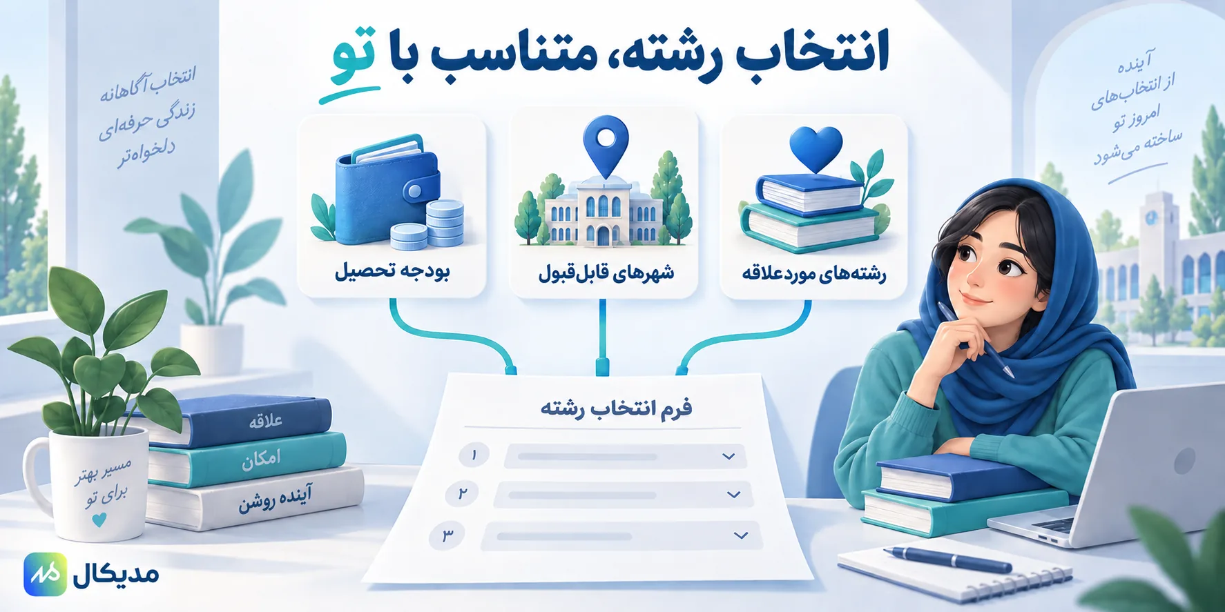 انتخاب رشته از کنار هم گذاشتن شرایط خودت شروع میشود.