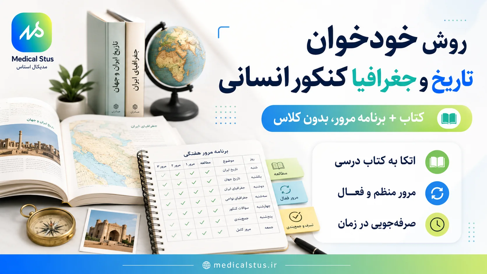 بهترین روش مطالعه تاریخ و جغرافیا کنکور انسانی 