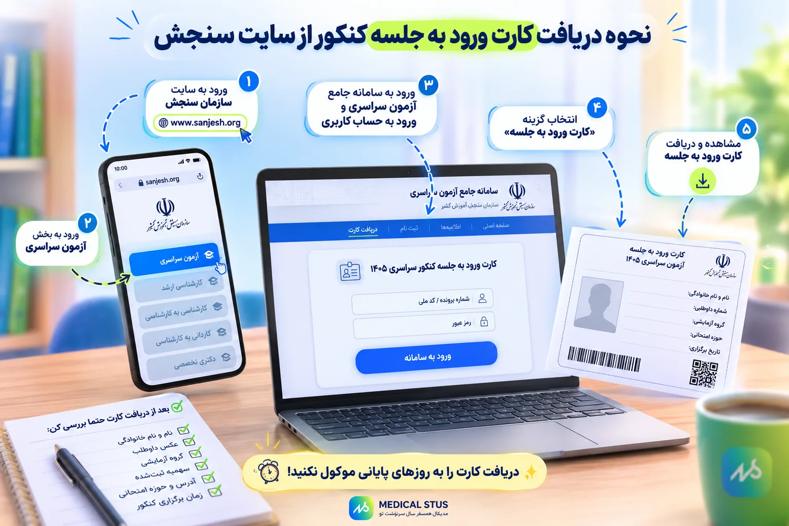کارت ورود به جلسه کنکور
