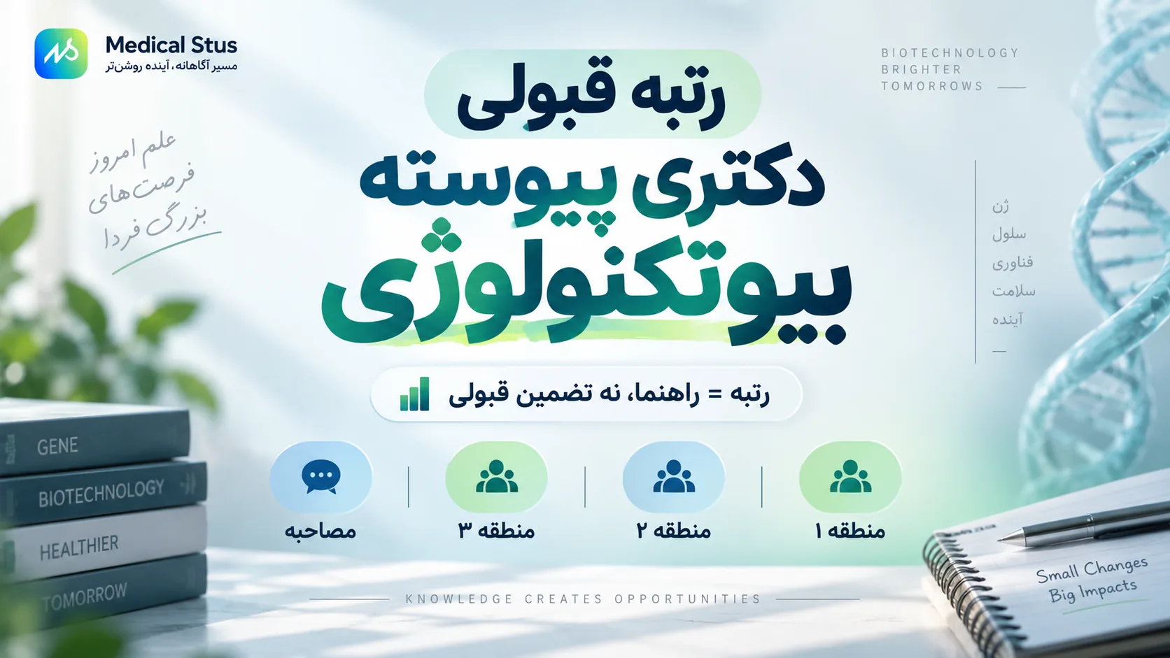 رتبه قبولی رشته دکتری پیوسته بیوتکنولوژی