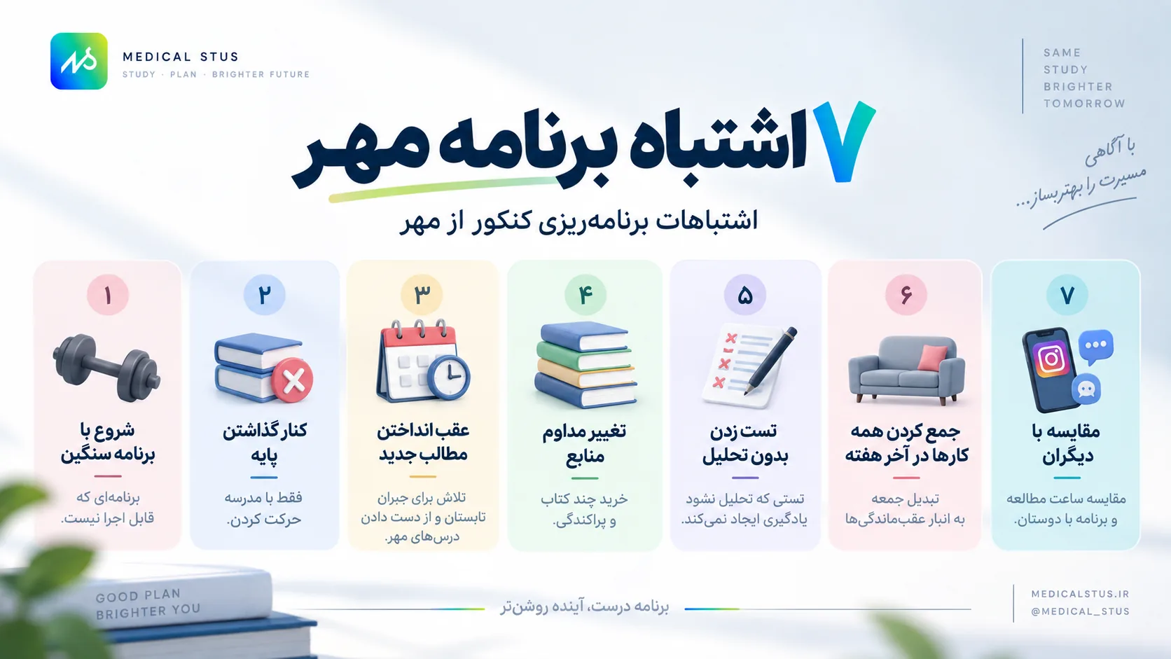 اشتباهات برنامه ریزی کنکور از مهر