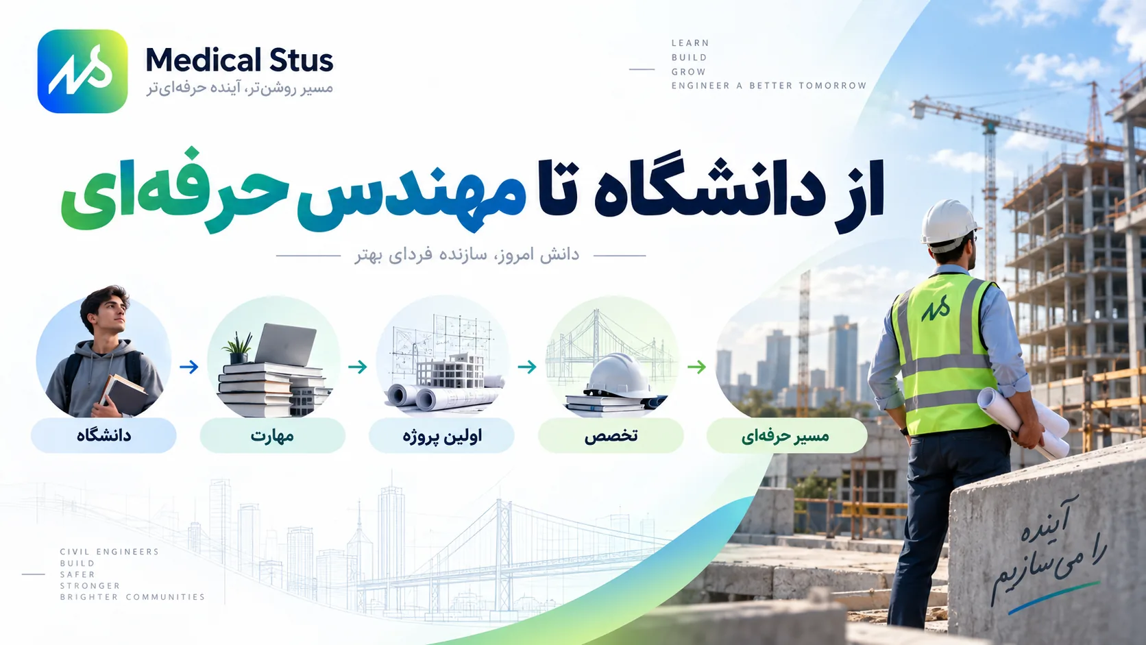 مسیر شغلی و تحصیلی رشته مهندسی عمران