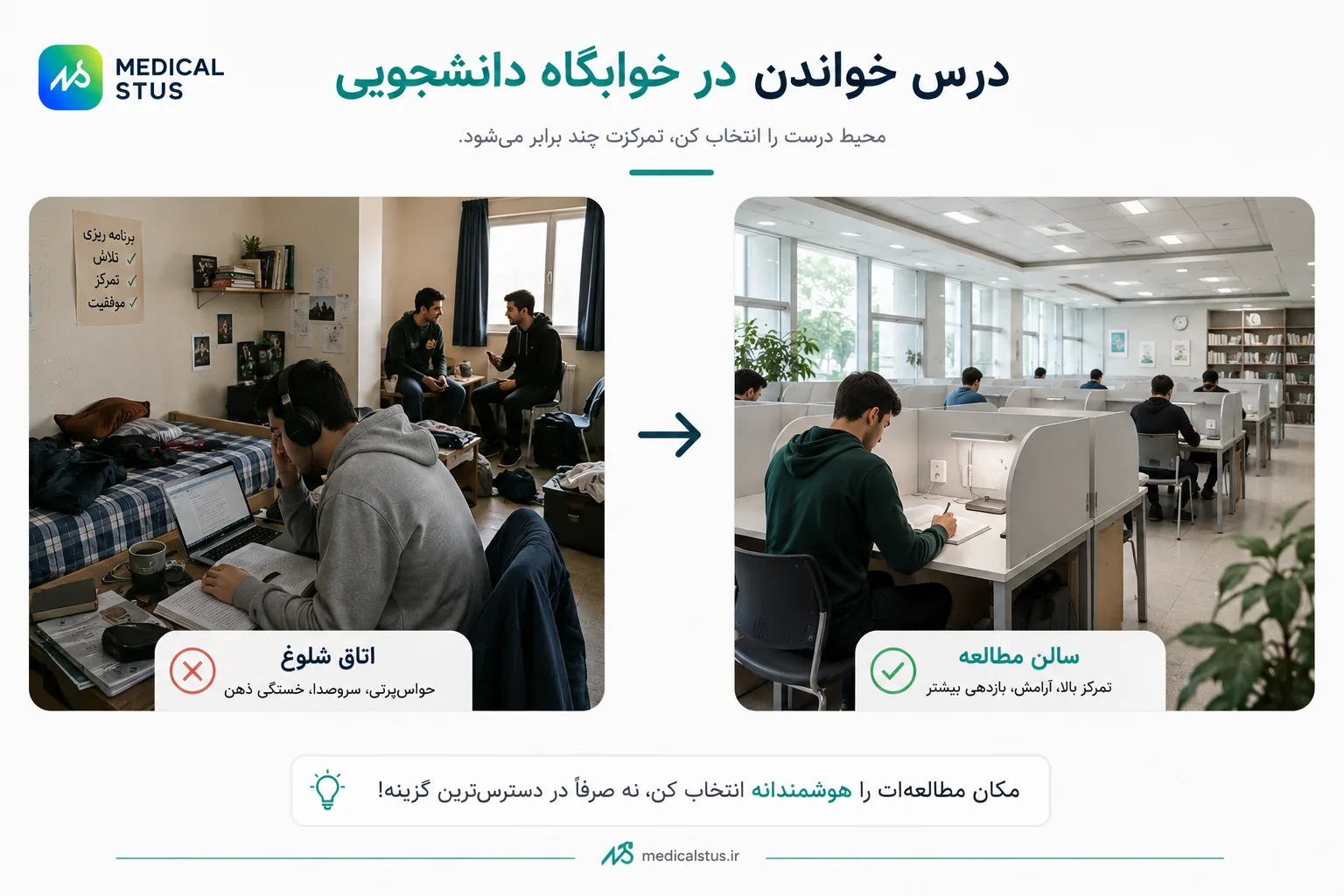قوانین درس خواندن در خوابگاه
