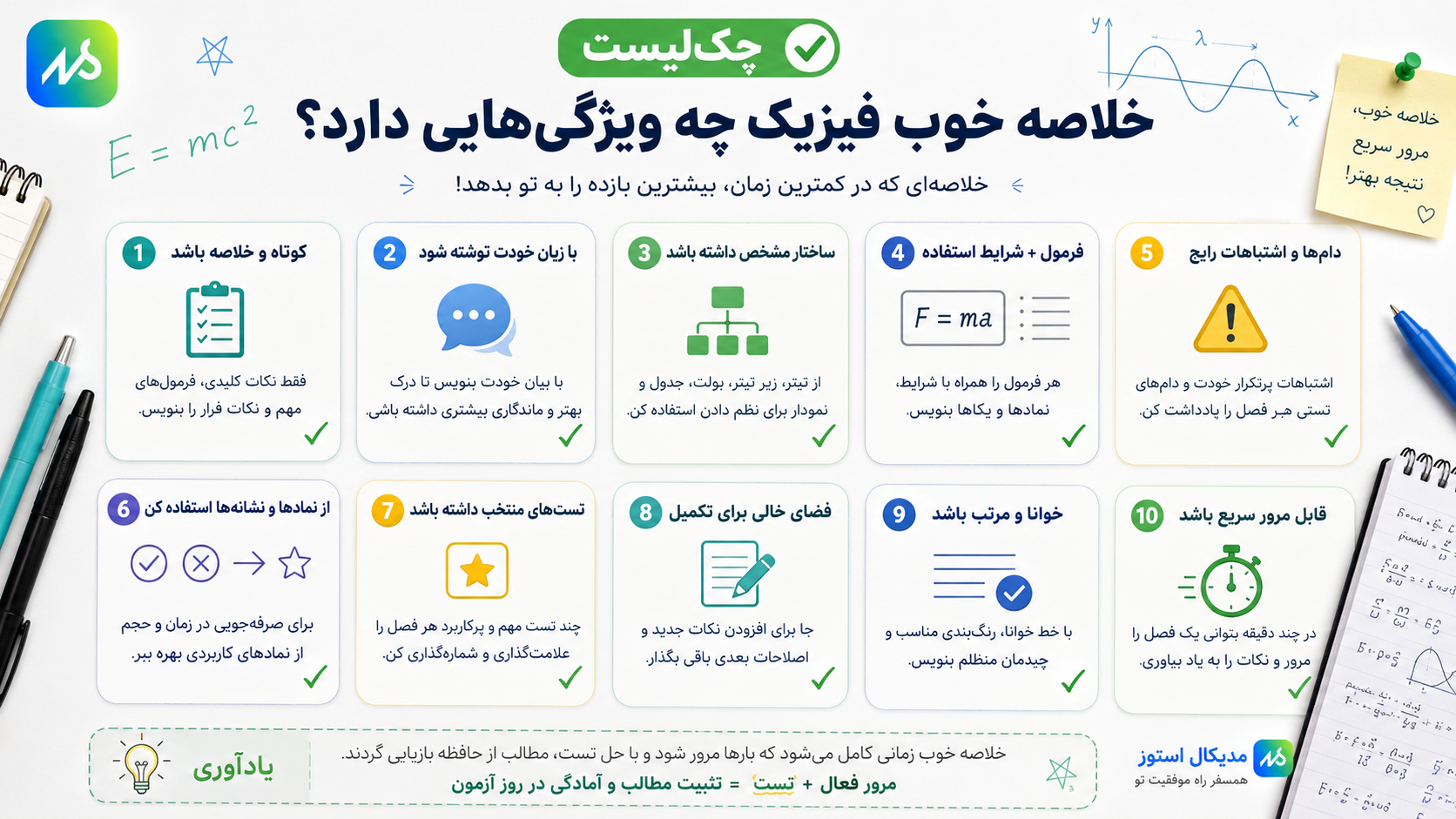 ویژگی های چک لیست درست
