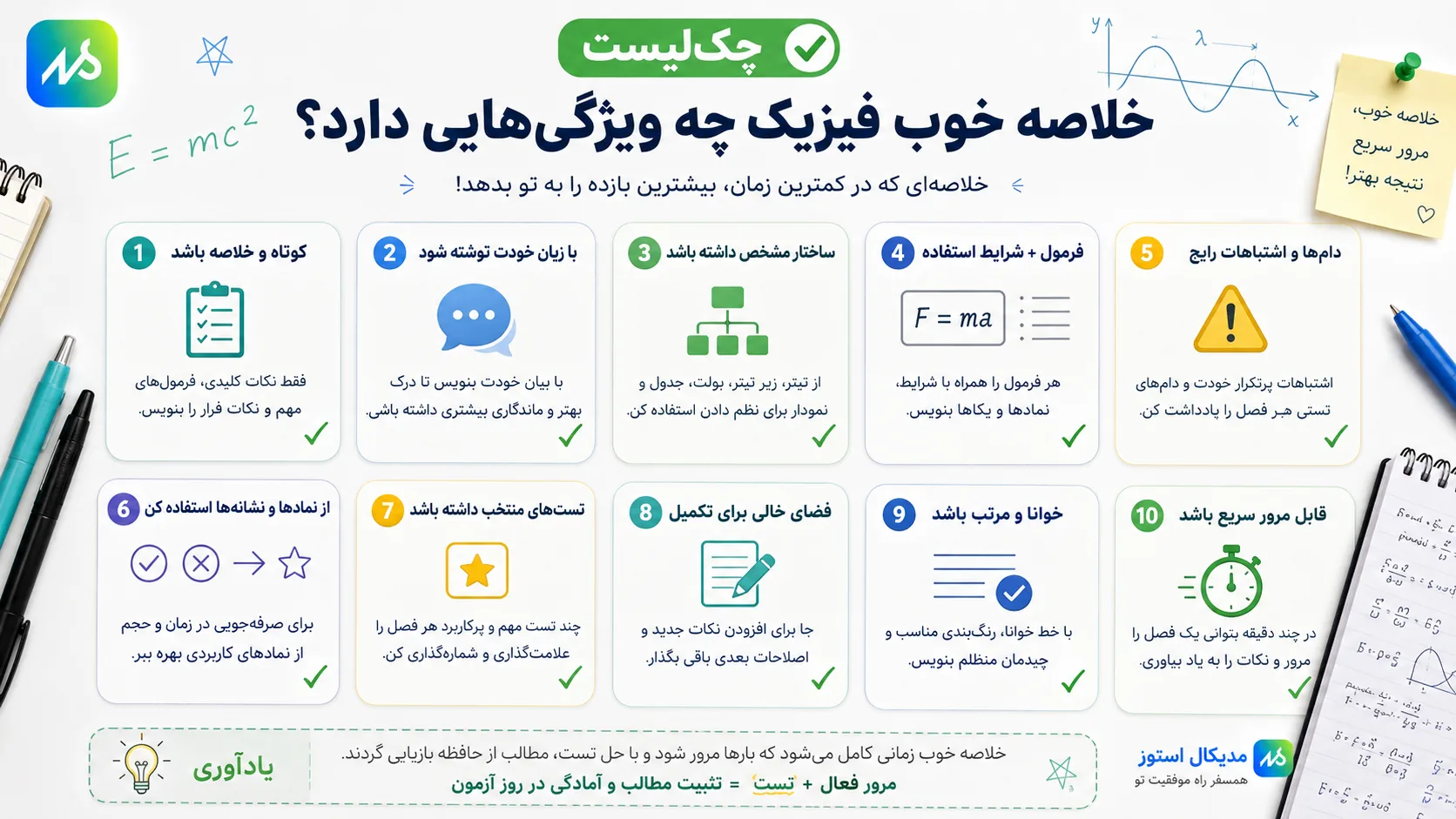 ویژگی های چک لیست درست