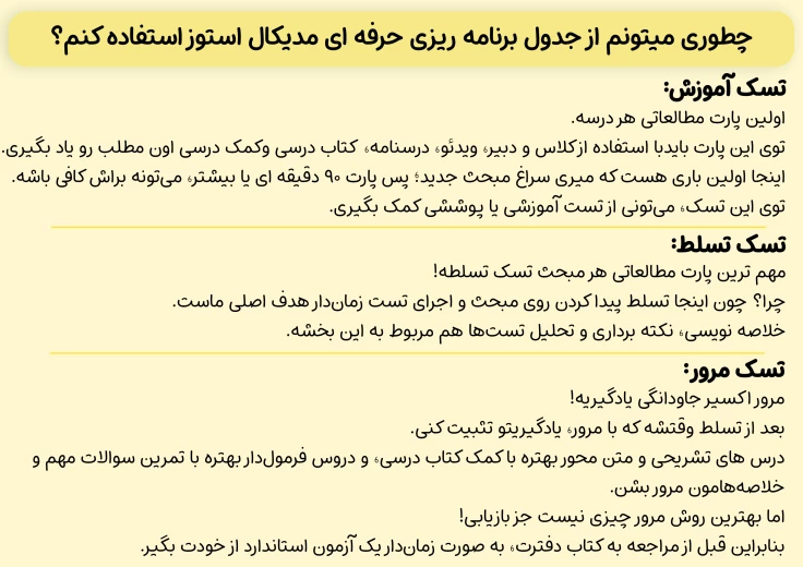 استفاده از جدول تسک محور