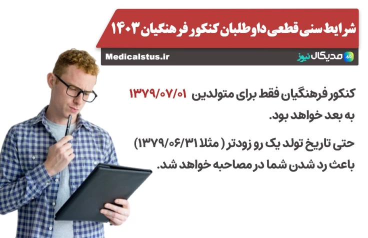 شرایط سنی ثبت نام در کنکور فرهنگیان