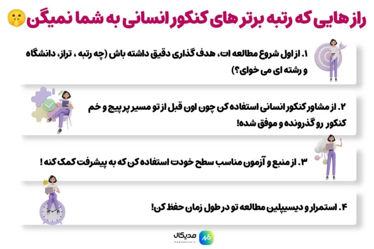 راز موفقیت رتبه برترهای کنکور انسانی